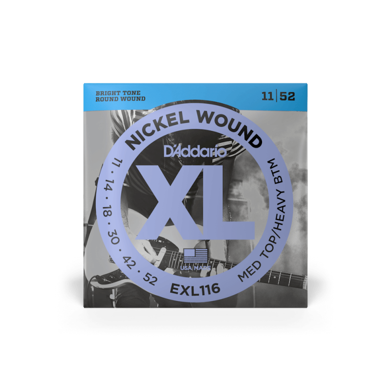 Набір струн D'ADDARIO EXL116 XL NICKEL WOUND MEDIUM TOP / HEAVY BOTTOM (11-52)